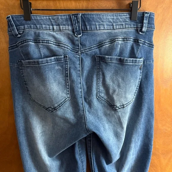 Democracy Ab Solution Blue Booty Lift Straight Leg Jeans Country Western Rodeo - Picture 5 of 14